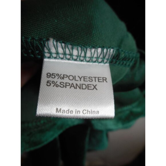 Women’s Zaberry Ruched Velvet Wrapped Long Green Party Dress Sz M Pull On - Picture 5 of 6